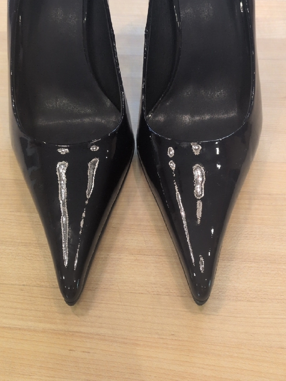 Jeffrey Campbell Navy Risktaker Pointed Toe Stiletto Heels Size 7.5 - Picture 4 of 13